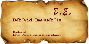 Dávid Emanuéla névjegykártya